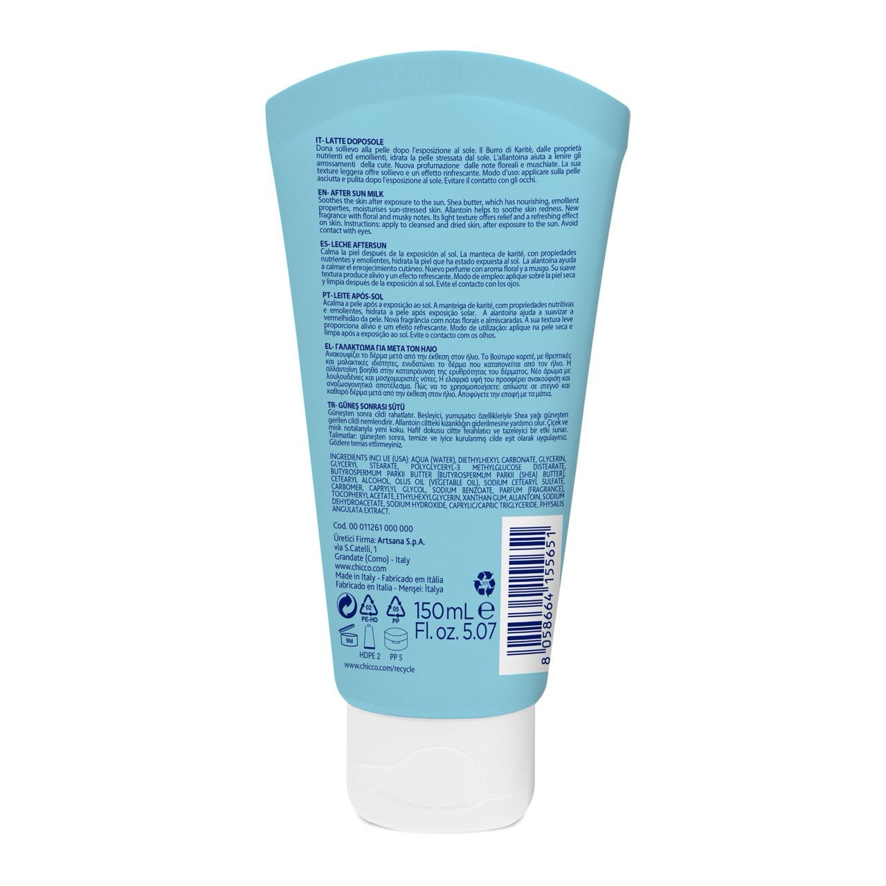 Chicco - After Sun Milk 150ml Chicco - After Sun Milk 150ml