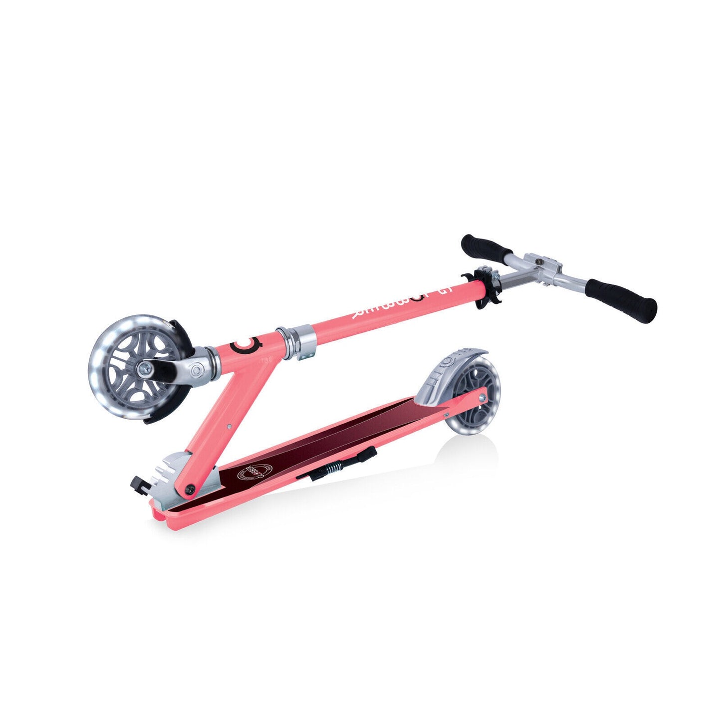 Globber - Flow Element Lights Scooter | Coral Pink | 6Y+