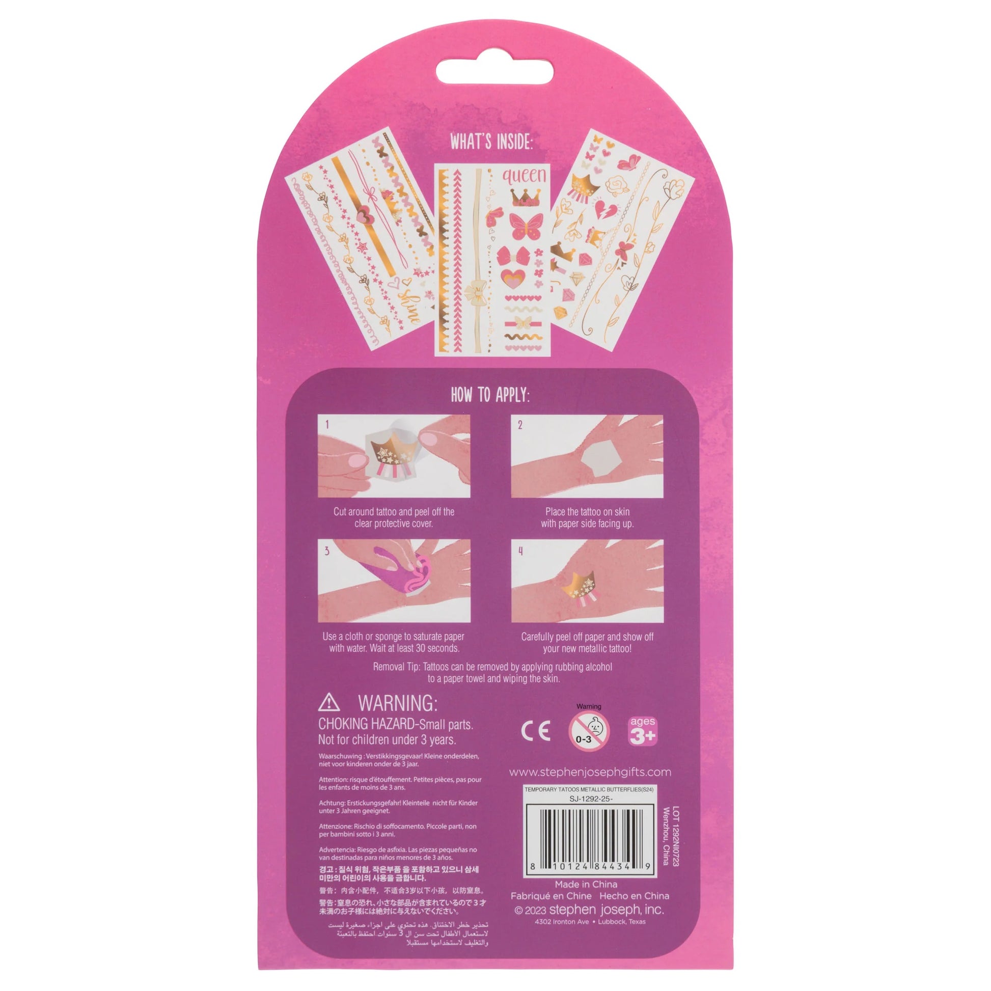 Stephen Joseph - Temporary Tattoos | Metallic Butterflies Stephen Joseph - Temporary Tattoos | Metallic Butterflies