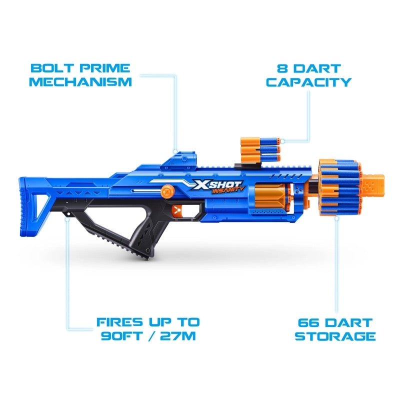 X-Shot - Insanity Berzerko Blaster | 48 Darts | 8Y+ X-Shot - Insanity Berzerko Blaster | 48 Darts | 8Y+