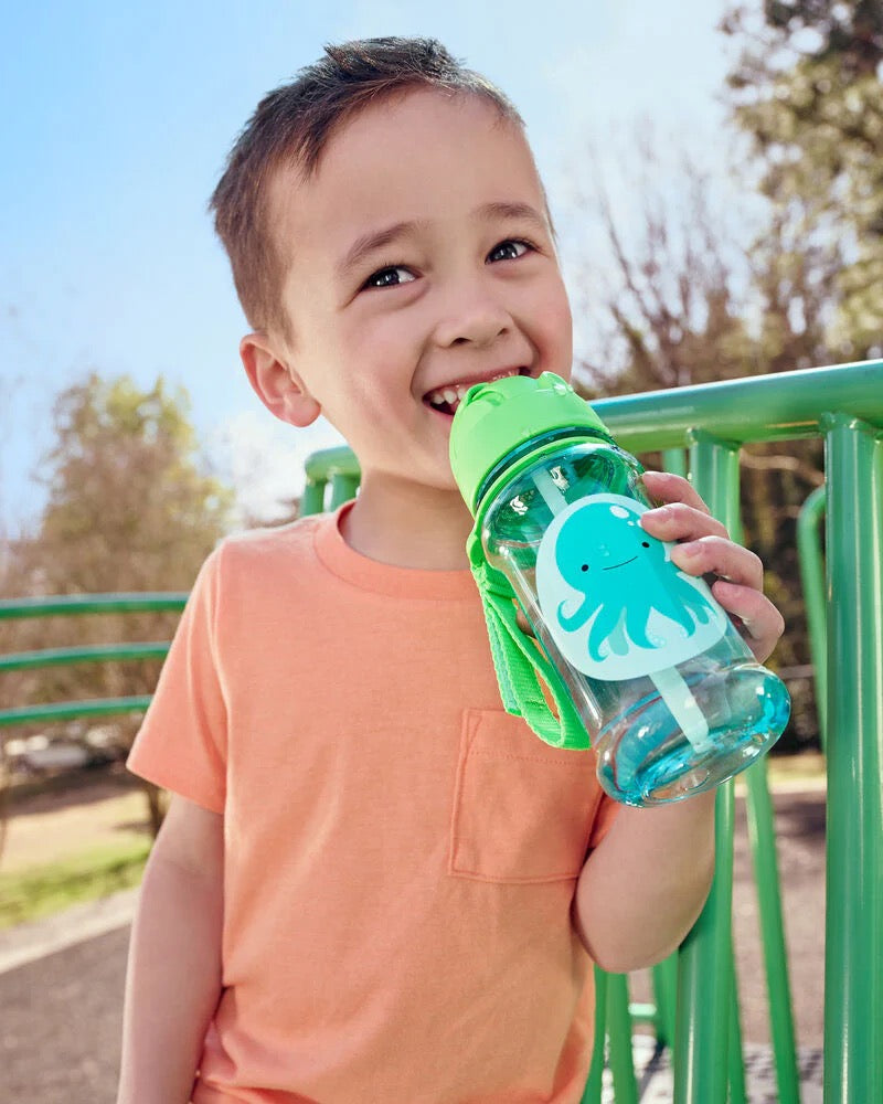 Zoo Straw Bottle  - Octopus - 384.5ml