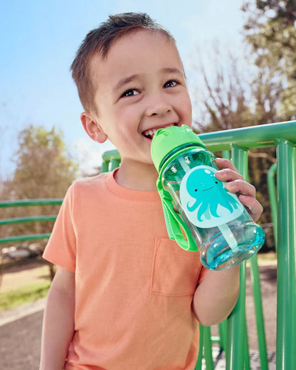 Zoo Straw Bottle  - Octopus - 384.5ml