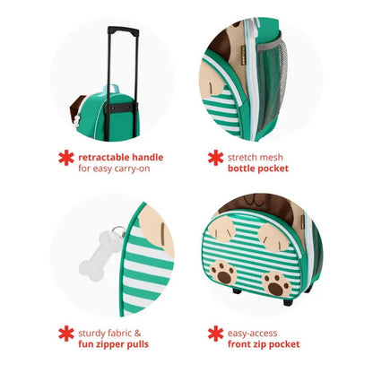 Skip Hop -  Kids Rolling Luggage - Pug