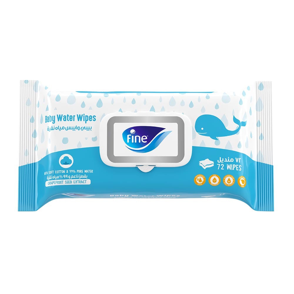 Fine Baby - Water Wipes | 72 Wipes