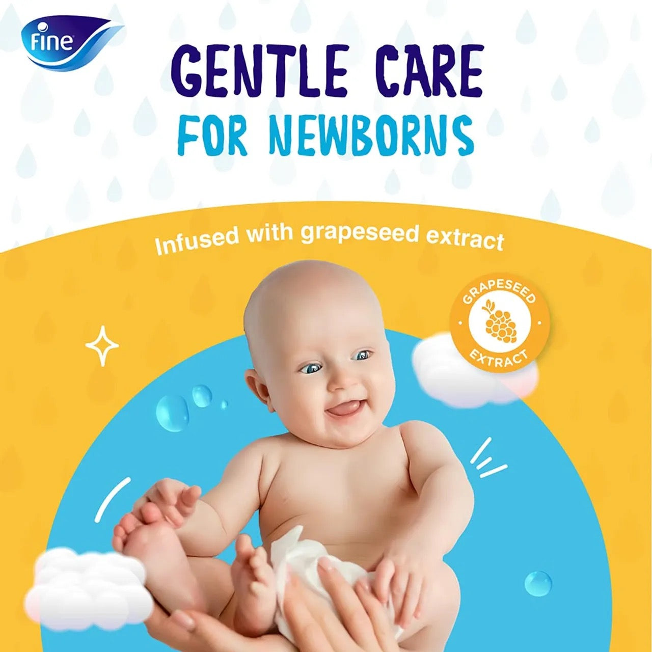Fine Baby - Water Wipes | 72 Wipes