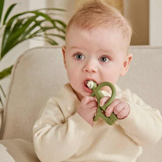 Matchstick Monkey Olive Teething Toy and Gel Applicator — BambiniJO Jordan