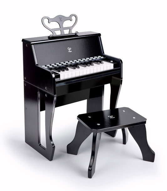 Hape - Learn with Lights Piano with Stool, Black | 3Y+