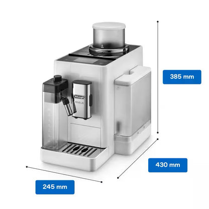 De'Longhi - Rivelia Automatic | Compact Bean to Cup Coffee Machine | Arctic White