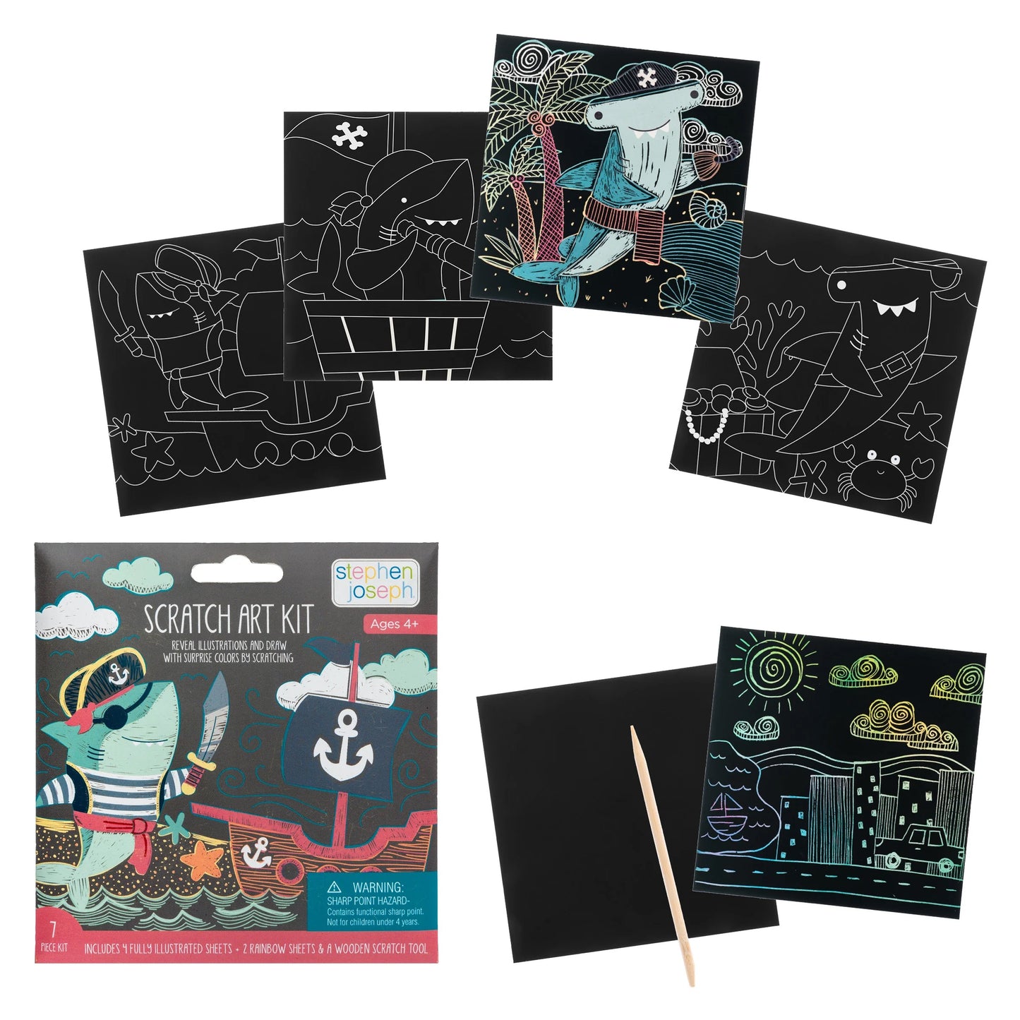 Stephen Joseph - Scratch Art Kit | Shark
