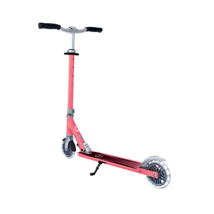 Globber - Flow Element Lights Scooter | Coral Pink | 6Y+