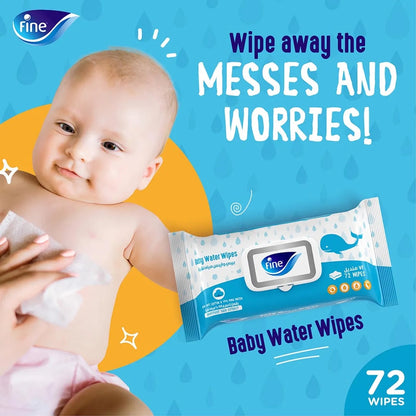 Fine Baby - Water Wipes | 72 Wipes