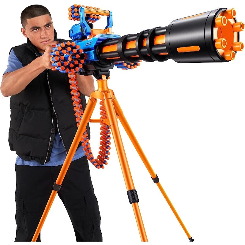 X-Shot - Insanity Motorized Rage Fire Gatling Blaster with Tripod | 8Y+ X-Shot - Insanity Motorized Rage Fire Gatling Blaster with Tripod | 8Y+