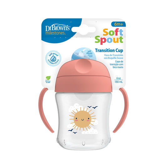 Dr. Brown's - Soft-Spout Transition Cup with Handles | Sunshine | 6m+ | 180ml