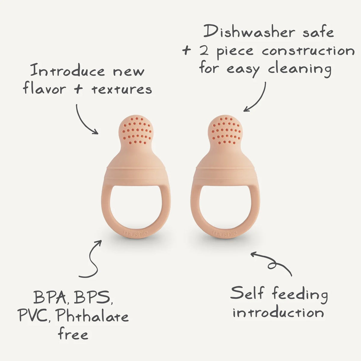 MUSHIE - Silicone Fresh Food Feeder 2-Pack | Cambridge MUSHIE - Silicone Fresh Food Feeder 2-Pack | Cambridge