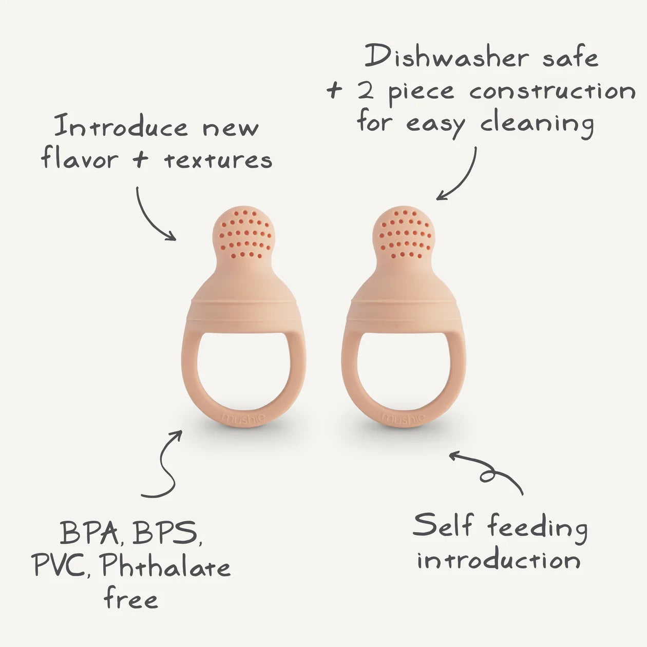 MUSHIE - Silicone Fresh Food Feeder 2-Pack | Cambridge