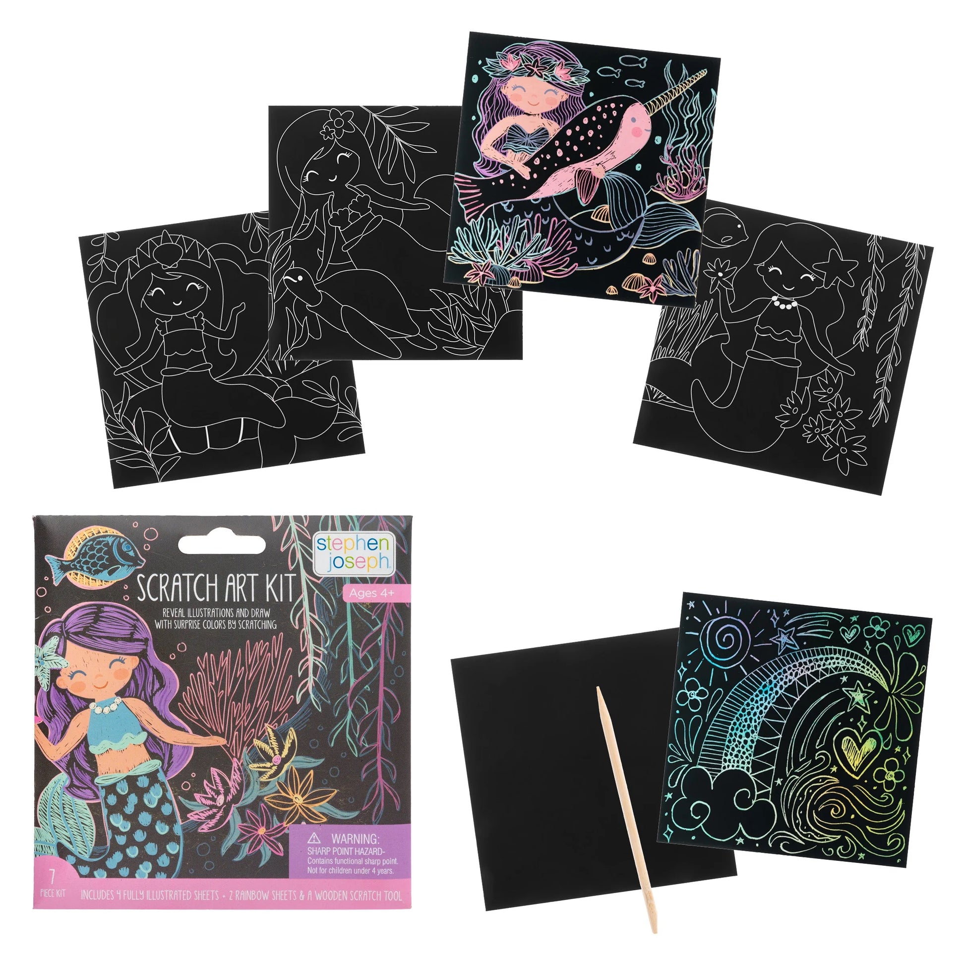 Stephen Joseph - Scratch Art Kit | Mermaid Stephen Joseph - Scratch Art Kit | Mermaid