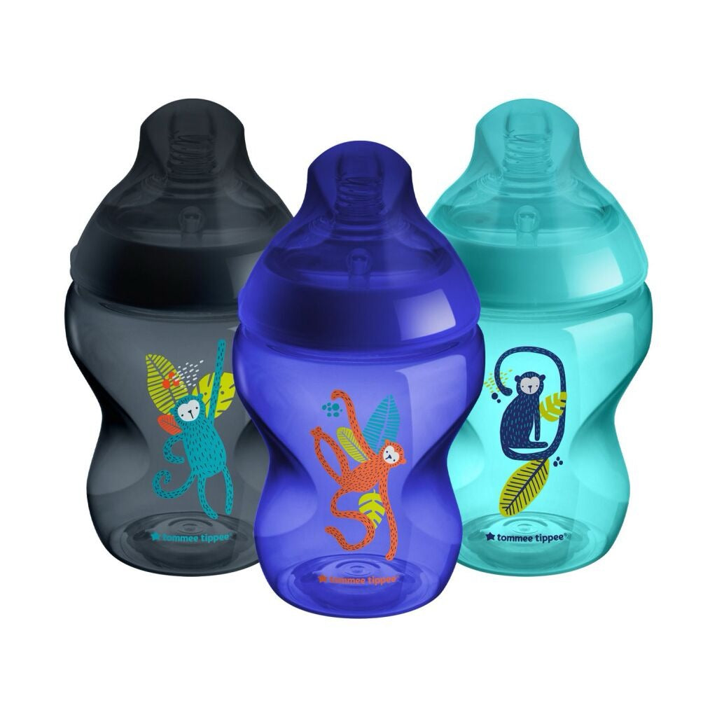 Tommee Tippee Closer to Nature Bottles Midnight Jungle Kit | Blue (0m+) Pack of 3 Tommee Tippee Closer to Nature Bottles Midnight Jungle Kit | Blue (0m+) Pack of 3
