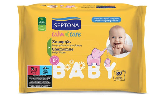Septona - Baby Wipes Chamomile | 20 pcs