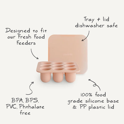MUSHIE - Fresh Food Feeder Freezer Tray | Blush