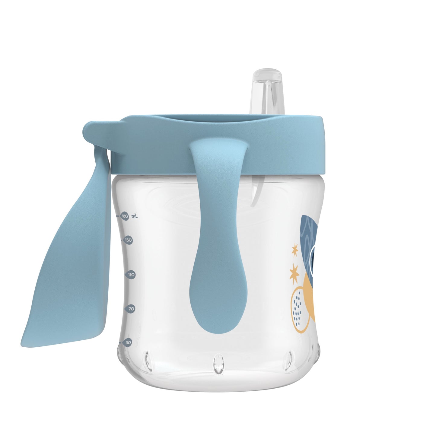 Dr. Brown's - Soft-Spout Transition Cup with Handles | Rocket Ship | 6m+ | 180ml