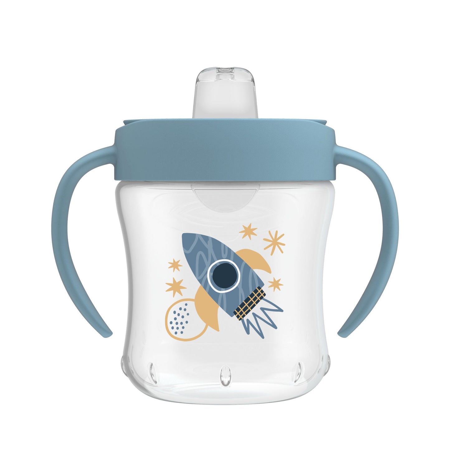 Dr. Brown's - Soft-Spout Transition Cup with Handles | Rocket Ship | 6m+ | 180ml