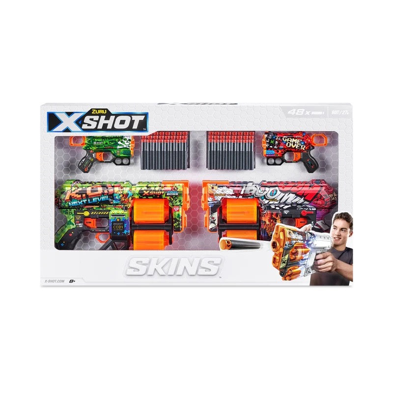 X-Shot - Skins Dread & Menace Combo Pack | 48 Dart | 8Y+ X-Shot - Skins Dread & Menace Combo Pack | 48 Dart | 8Y+