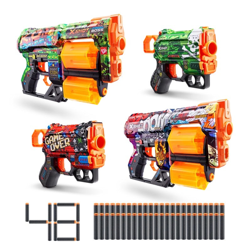 X-Shot - Skins Dread & Menace Combo Pack | 48 Dart | 8Y+ X-Shot - Skins Dread & Menace Combo Pack | 48 Dart | 8Y+