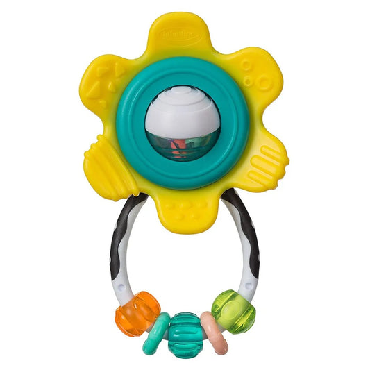 Infantino - Spin & Rattle Teether | Yellow | 0M+