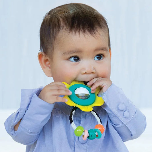 Infantino - Spin & Rattle Teether Yellow 0M+ — BambiniJO Jordan