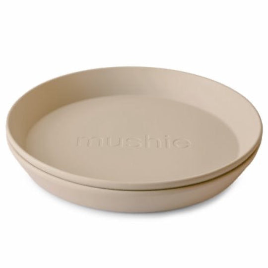 MUSHIE - طبق شفط دائري كلاسيكي من السيليكون - مجموعة من 2 | فانيليا MUSHIE - طبق شفط دائري كلاسيكي من السيليكون - مجموعة من 2 | فانيليا