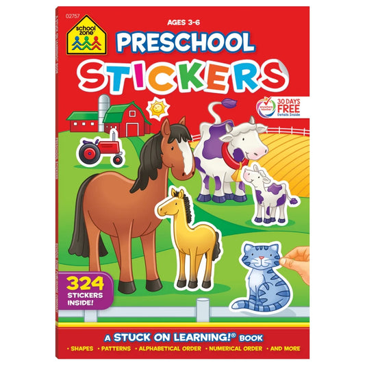 Preschool Stickers Workbook - Ages 3-5
