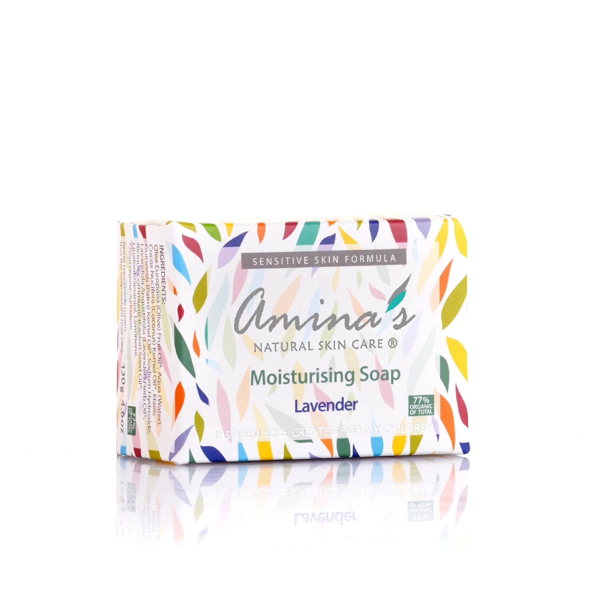 Amina's Organic Baby Moisturising Soap, Cold Process Soap, 130g