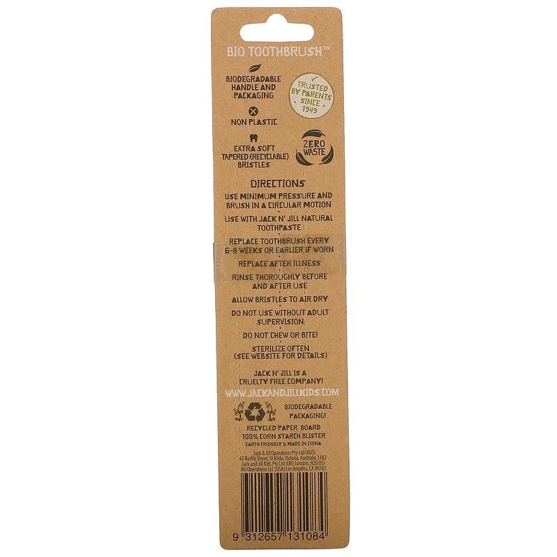 Jack N' Jill - Natural Biodegradable Toothbrush | Dino | Stage 1 Jack N' Jill - Natural Biodegradable Toothbrush | Dino | Stage 1