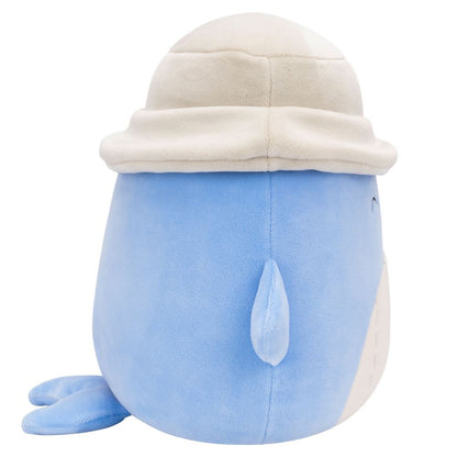 Squishmallows - Little Plush 7.5" Samir - Blue Whale W/Tan Bucket Hat