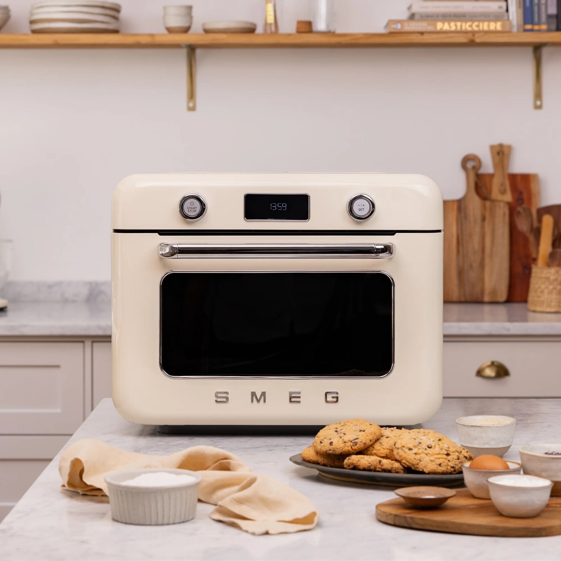 Smeg - Countertop Combi Steam Oven | 50's Style Aesthetic | Pastel Blue Smeg - Countertop Combi Steam Oven | 50's Style Aesthetic | Pastel Blue