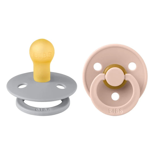 BIBS - Natural Latex Pacifier | Size 1 | 2 Pack | Cloud - Blush