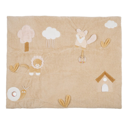 Nattou -  FLO, ERNEST & OLI Activity Mat | 80x100 cm | Ernest Light Brown