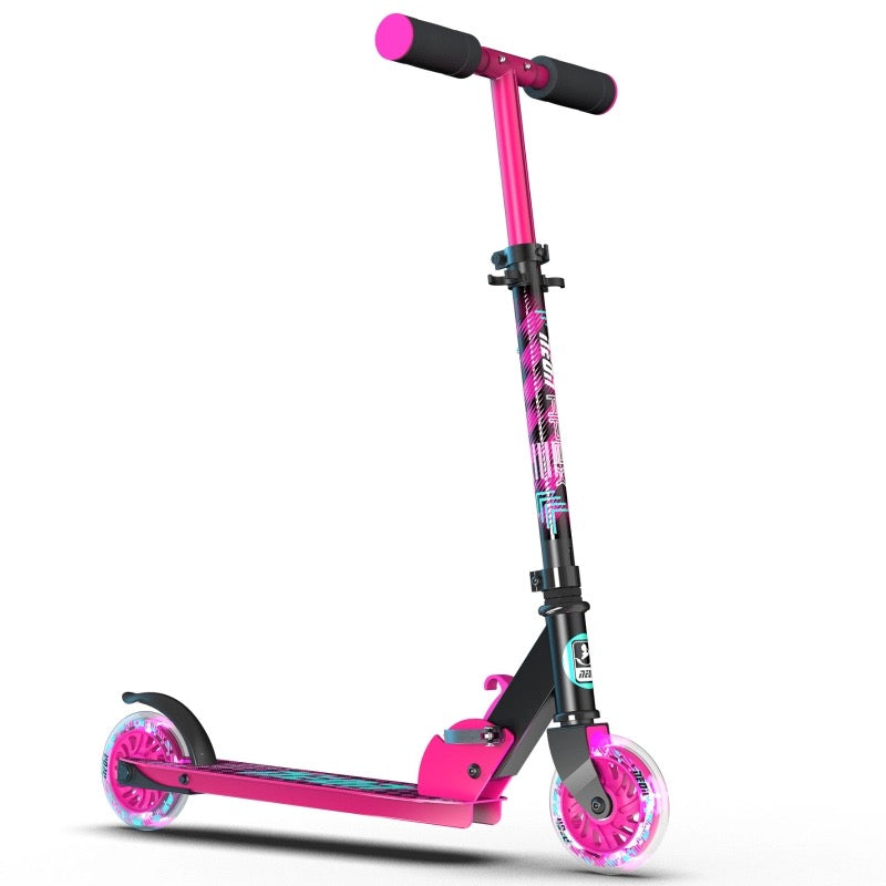 Yvolution - Neon Apex Led Scooter | Pink Teal | 5-9 Years Yvolution - Neon Apex Led Scooter | Pink Teal | 5-9 Years