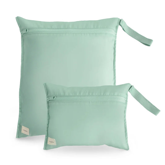 MUSHIE - Water Resistant Wet Bag | Set of 2 | Roman Green