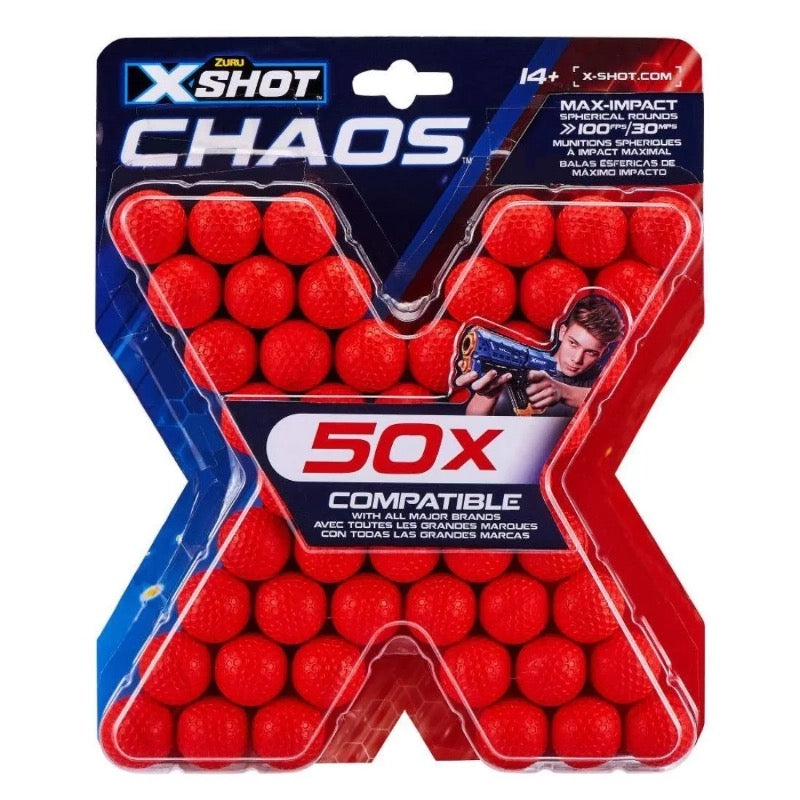 X-Shot - Chaos Blaster Refill Pack | 50 Rounds X-Shot - Chaos Blaster Refill Pack | 50 Rounds