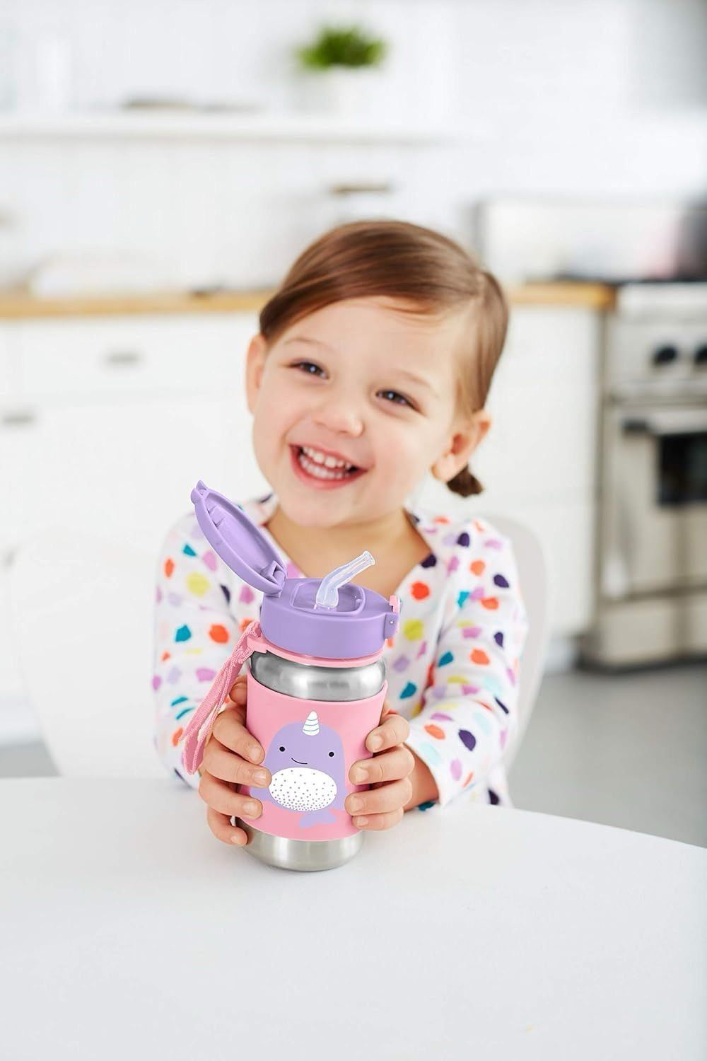 Skip Hop - Zoo Stainless Steel Bottle | Cat Skip Hop - Zoo Stainless Steel Bottle | Cat
