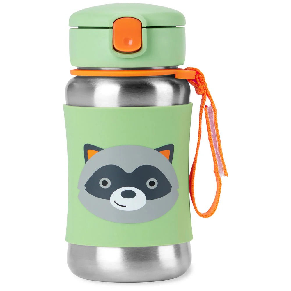 Skip Hop - Zoo Stainless Steel Bottle | Raccoon Skip Hop - Zoo Stainless Steel Bottle | Raccoon