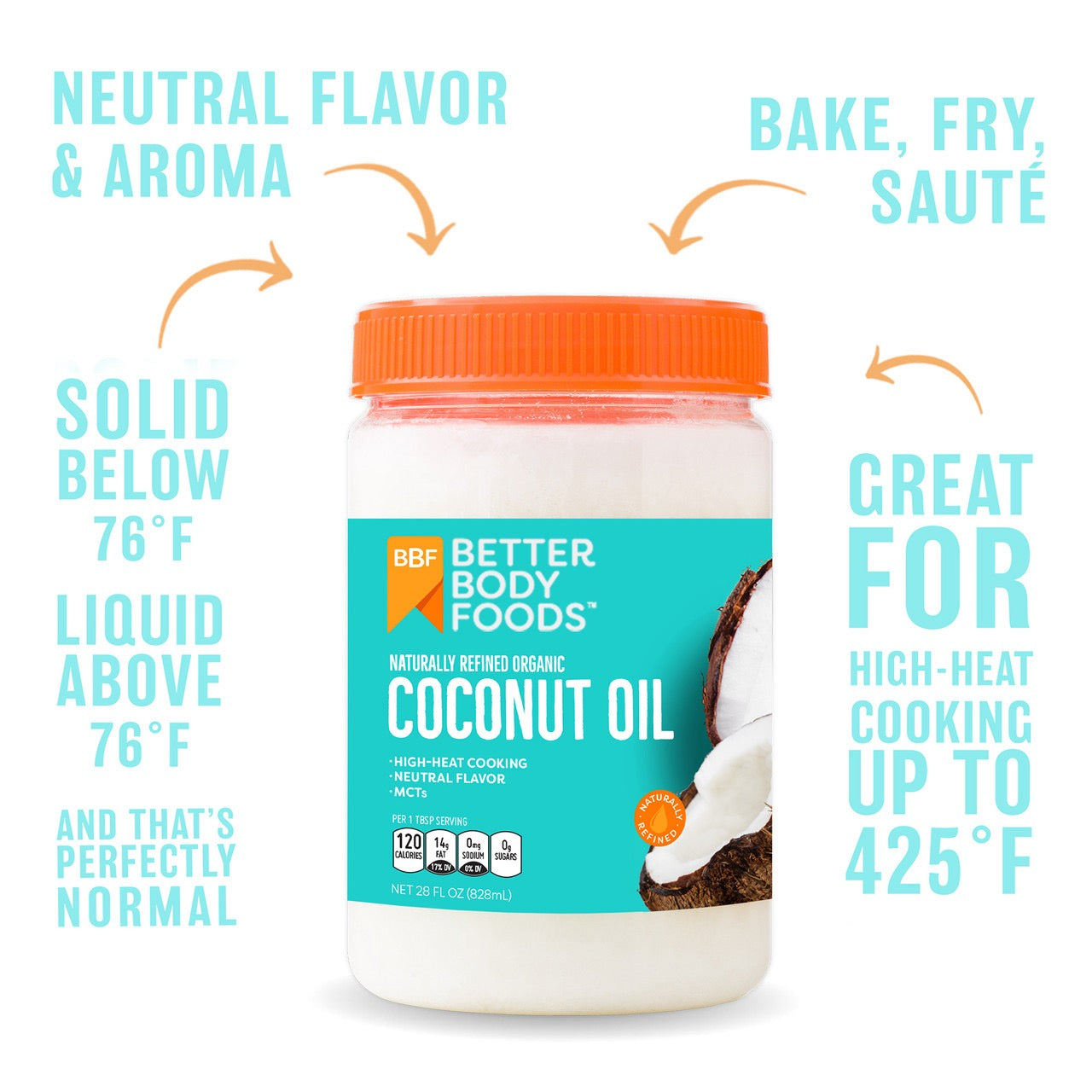 Organic Refined Coconut Oil 828ml Organic Refined Coconut Oil 828ml