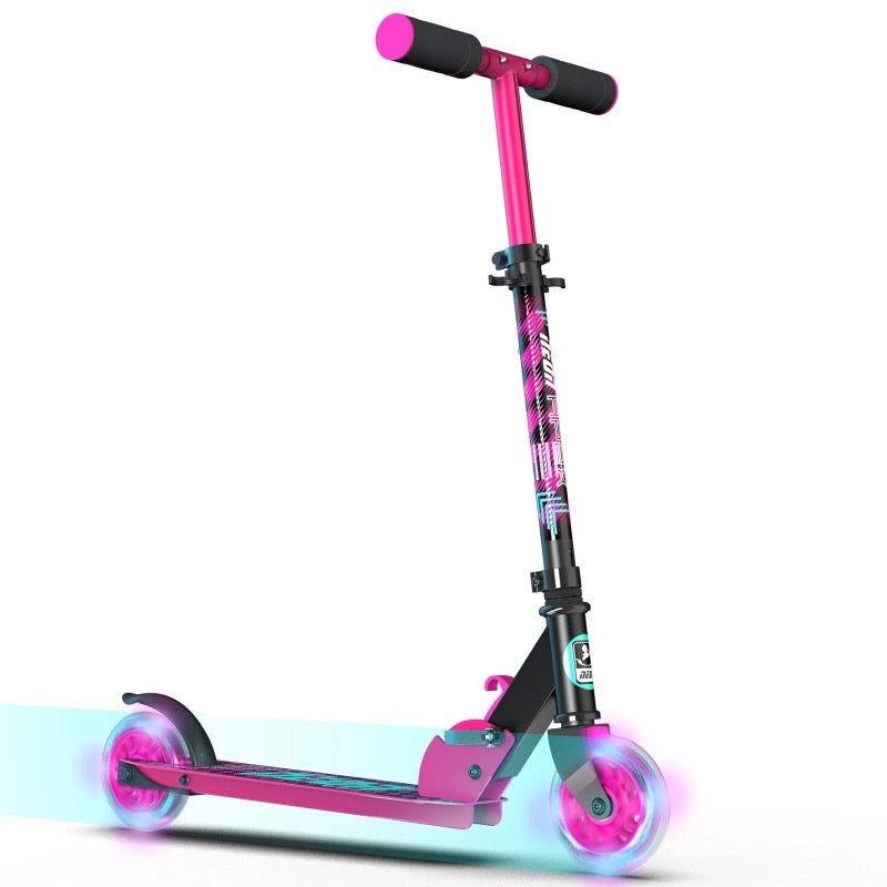 Yvolution - Neon Apex Led Scooter | Pink Teal | 5-9 Years Yvolution - Neon Apex Led Scooter | Pink Teal | 5-9 Years