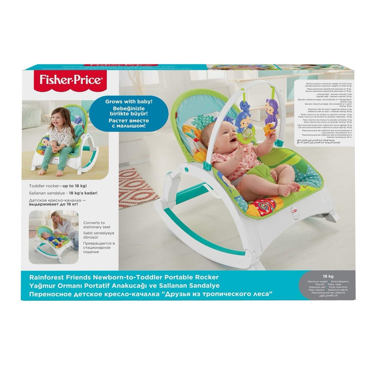 Fisher-Price - Rainforest Newborn to Toddler Rocker Chair