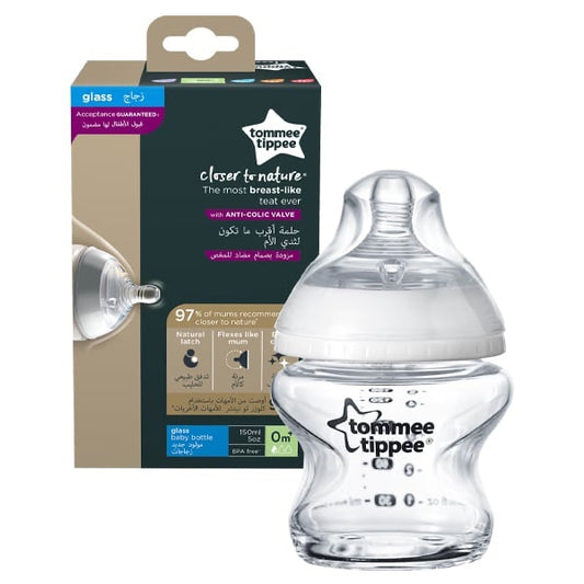 Tommee Tippee Closer To Nature Glass Bottle | 150 ml