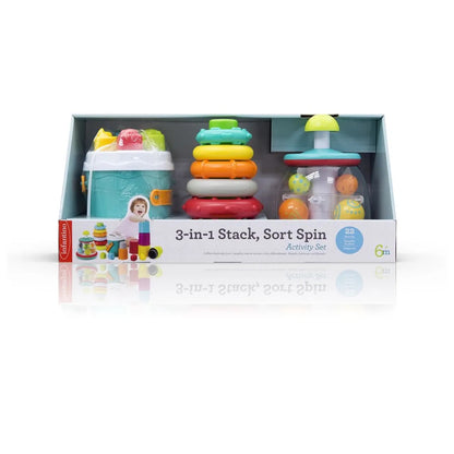 Infantino - 3-in-1 Stack, Sort Spin Activity Set | 6m+