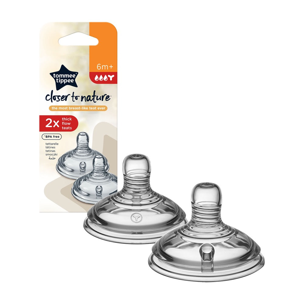 Tommee Tippee Closer To Nature Tick Flow (6m+) Y Shaped Teats x2 Tommee Tippee Closer To Nature Tick Flow (6m+) Y Shaped Teats x2