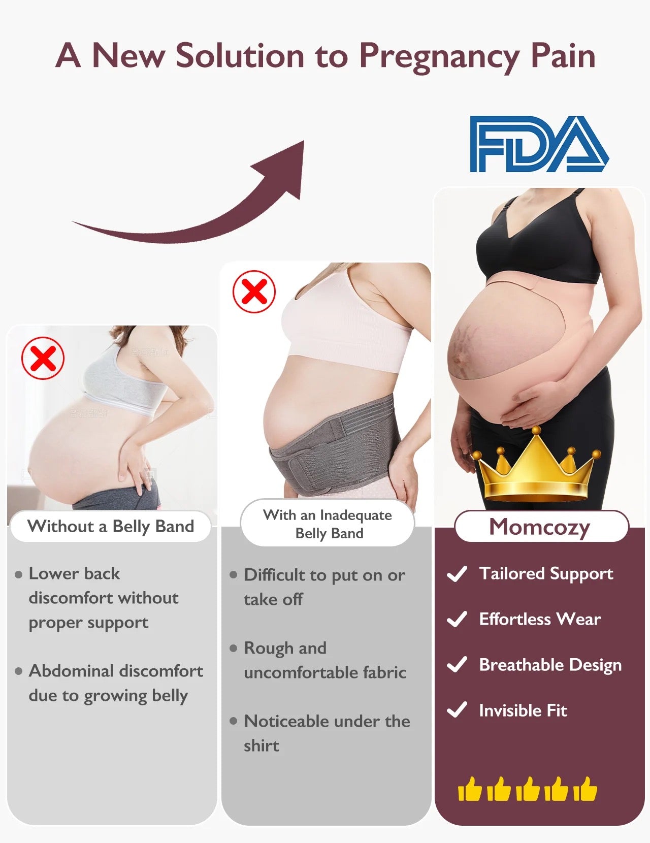 Momcozy - Ergonest Maternity Belly Band | Large