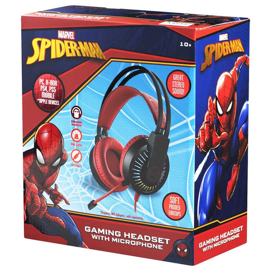 Disney - Kids Gaming Corded Headphones with Mic | Spider Man | 3Y+